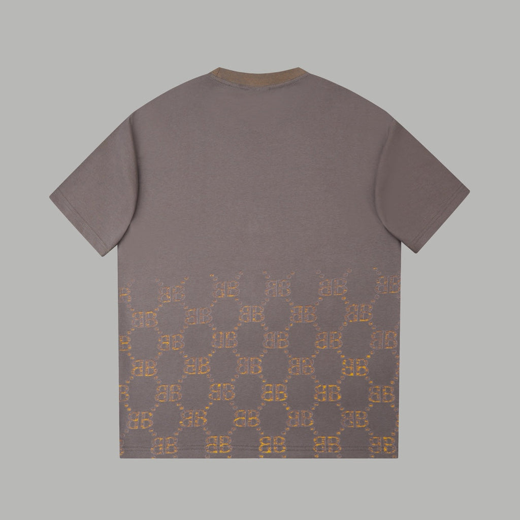 Classic logo burned jacquard short sleeved shirt