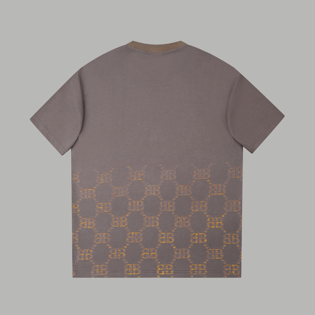 Classic logo burned jacquard short sleeved shirt