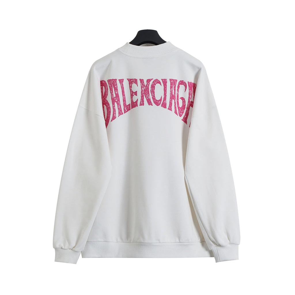 Beach painting night view round neck hoodie