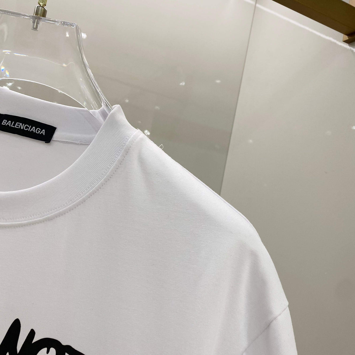 Chest sticker printed logo round neck short sleeved T-shirt 8