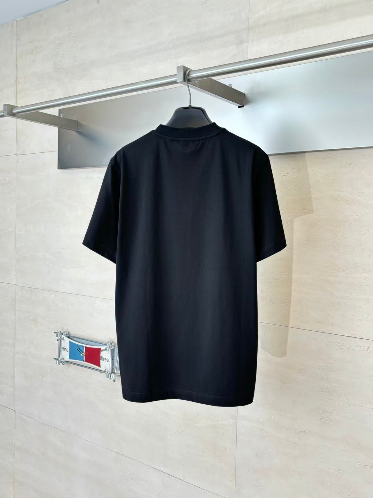 Plaid embroidered short sleeved T-shirt