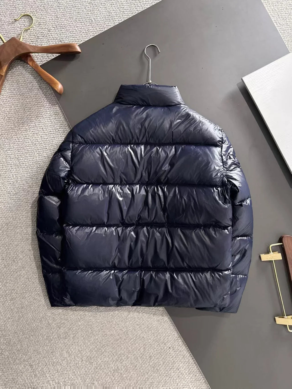 New standing collar woven down jacket