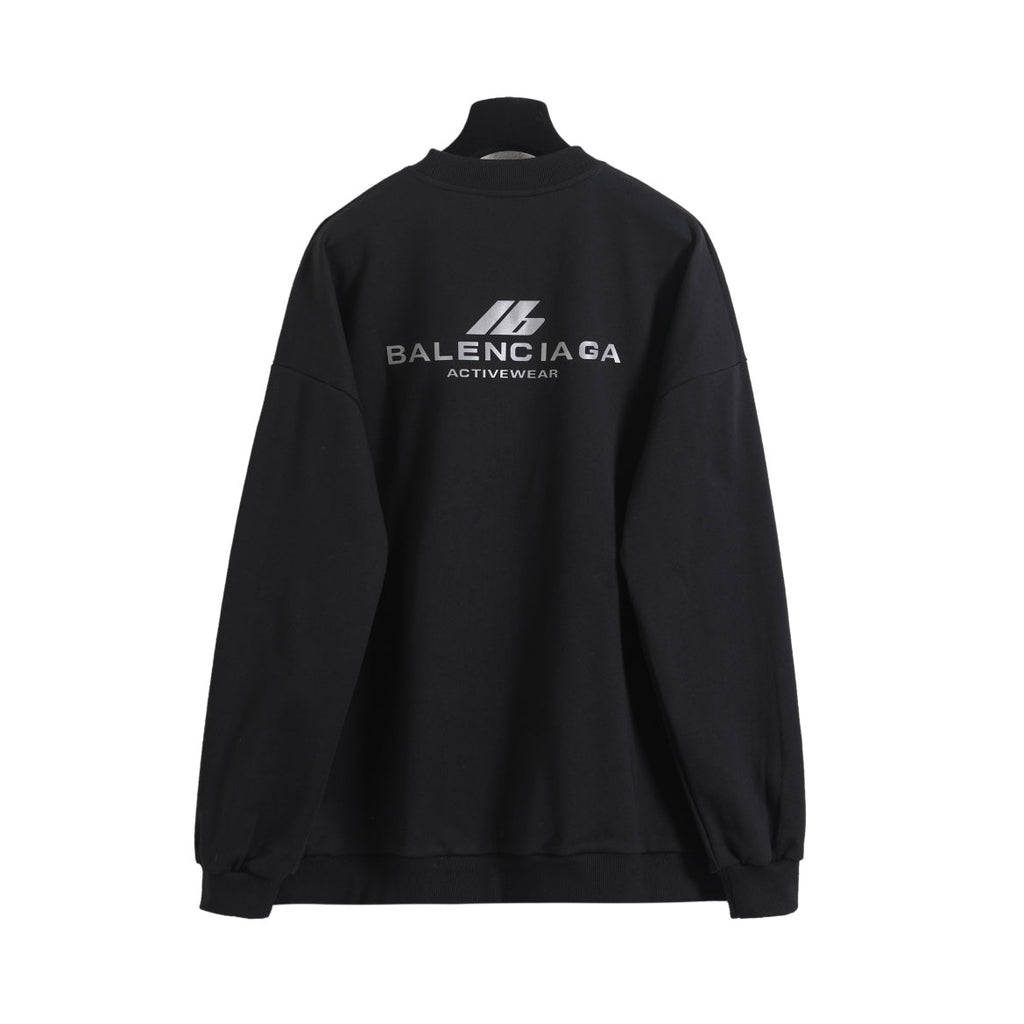 Laser reflective round neck sweatshirt