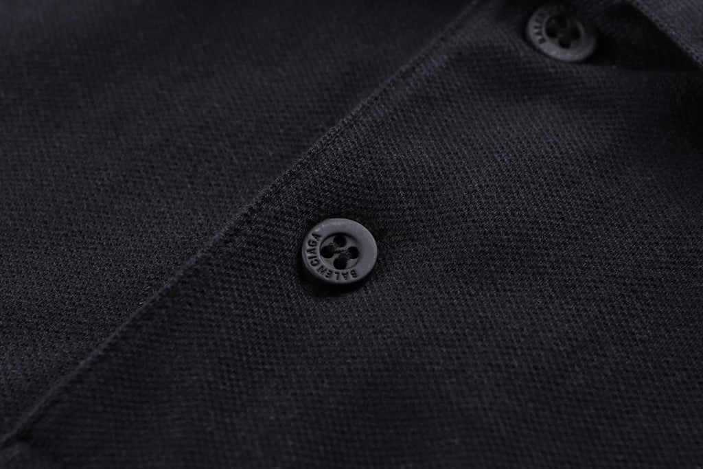 Polo collar cotton bead fabric shirt