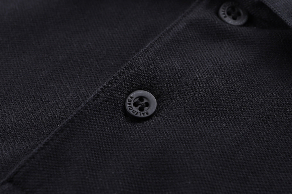 Polo collar cotton bead fabric shirt