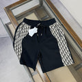 Latest double-sided letter jacquard splicing casual shorts