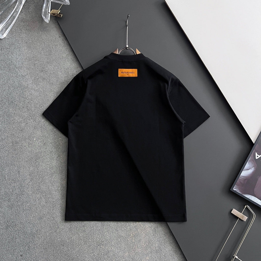 Digital Full Flower Embroidered Round Neck T-shirt