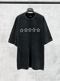 Latest Pattern Paper Tape Direct Spray Printed T-shirt