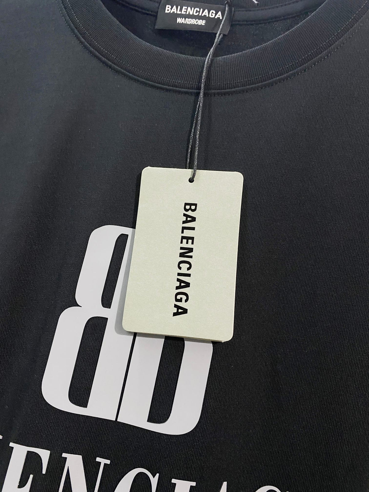 Double B 3D offset printed letter round neck T-shirt