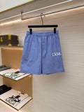 Striped jacquard printed shorts