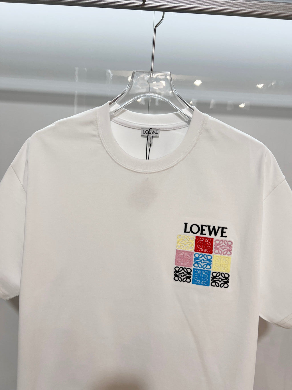 New Nine Grid Embroidered Short Sleeve