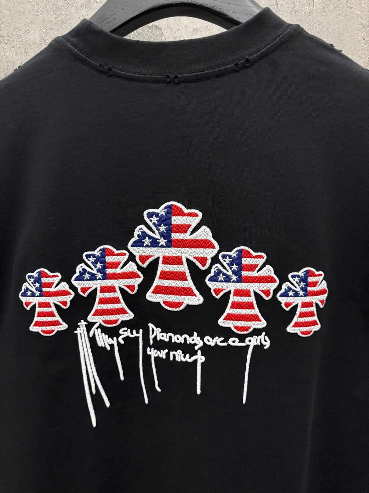 3D Hollow Embroidered Short Sleeve