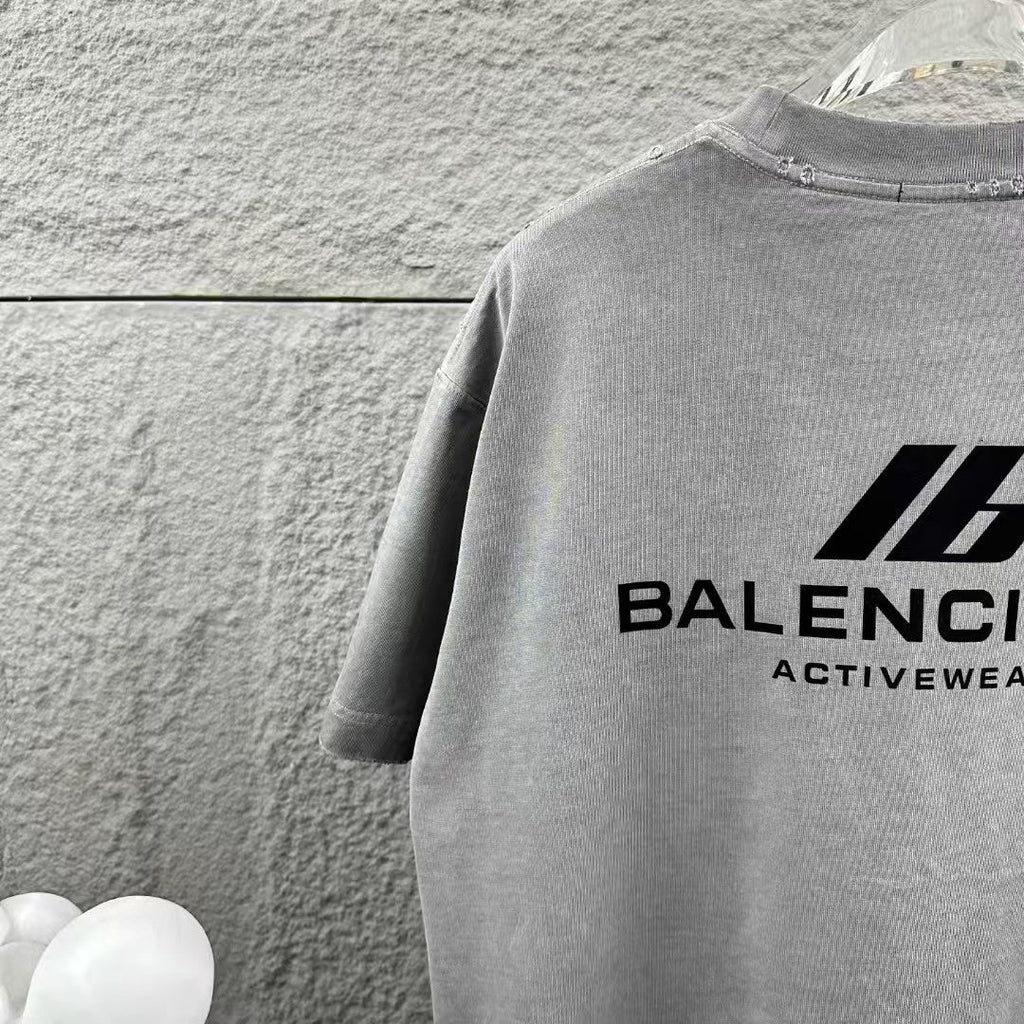 New letter flocking T-shirt