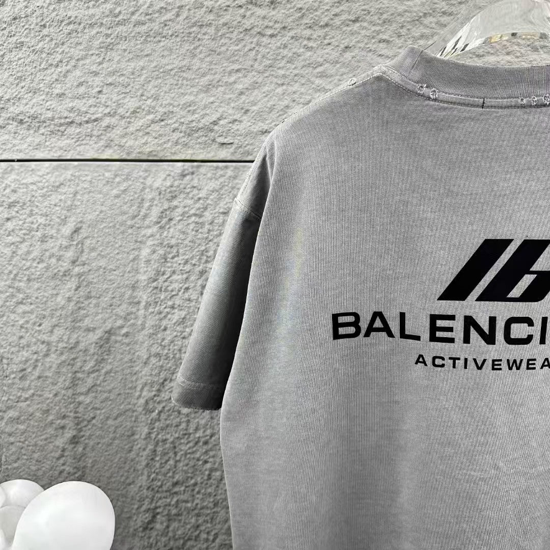 New letter flocking T-shirt