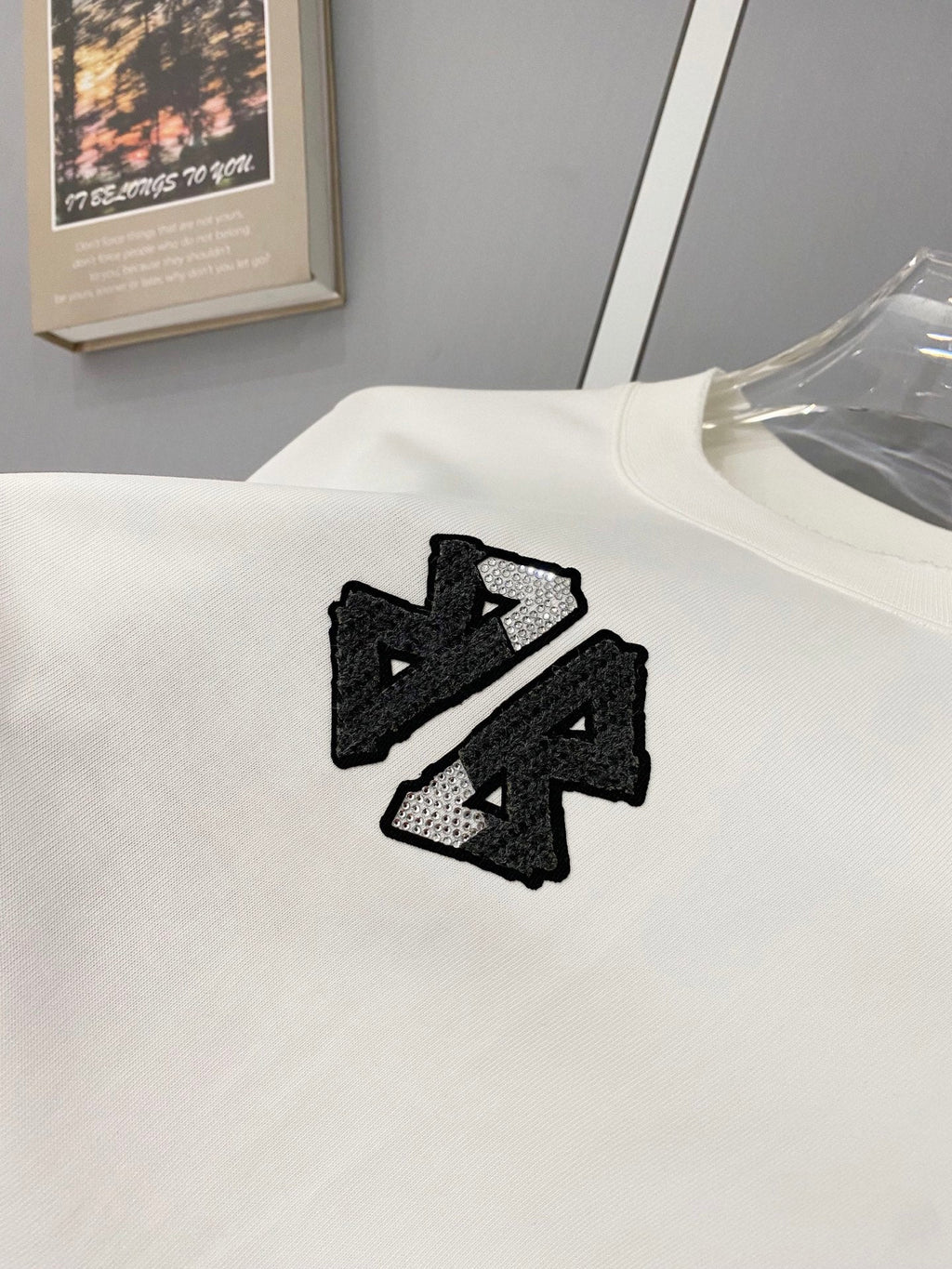 Classic letter printed pure cotton T-shirt -015