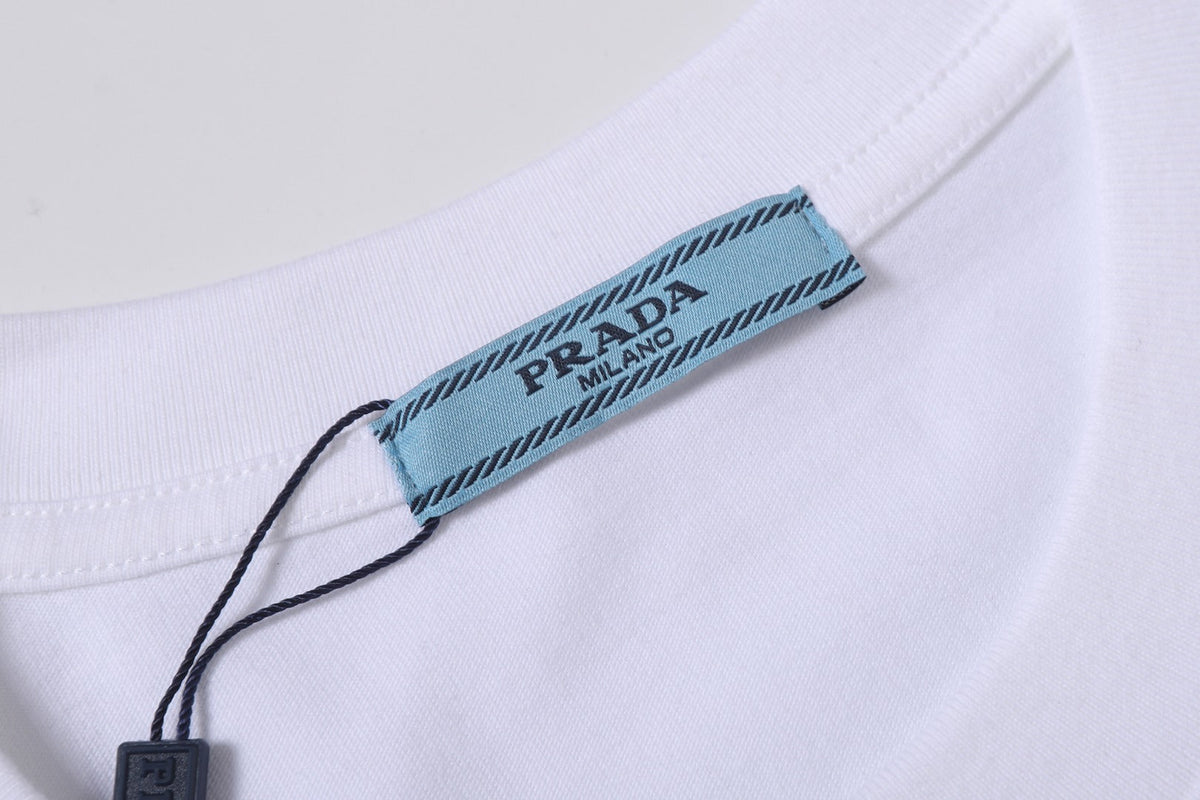 Logo hand drawn letter short sleeved shirt