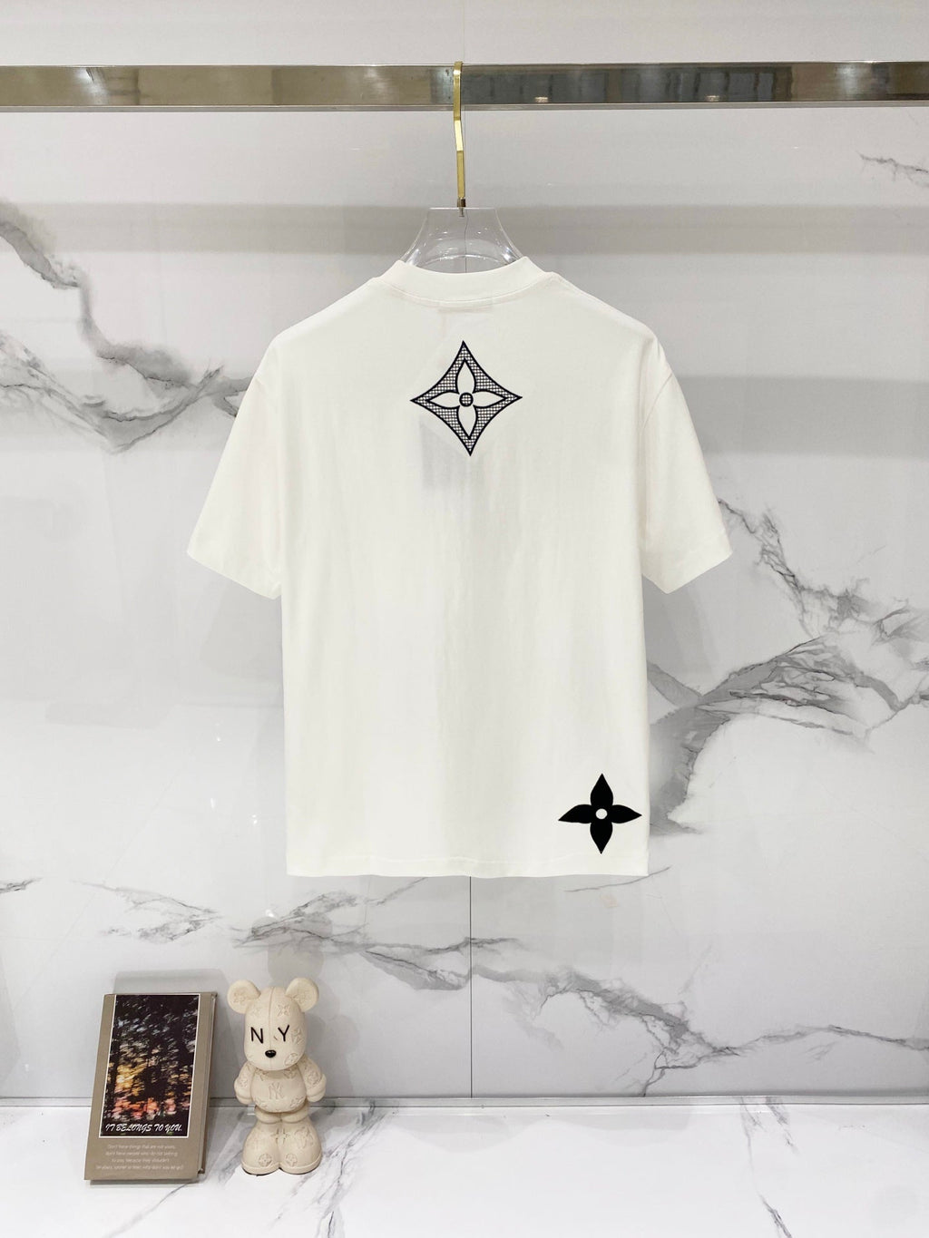 four-leaf clover 🍀 Alphabet grid embroidery 🪡 Logo T-shirt