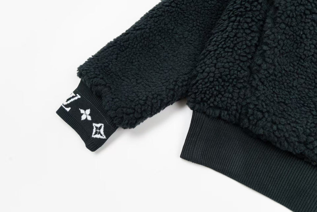 Sheep wool blended suede waistband jacket