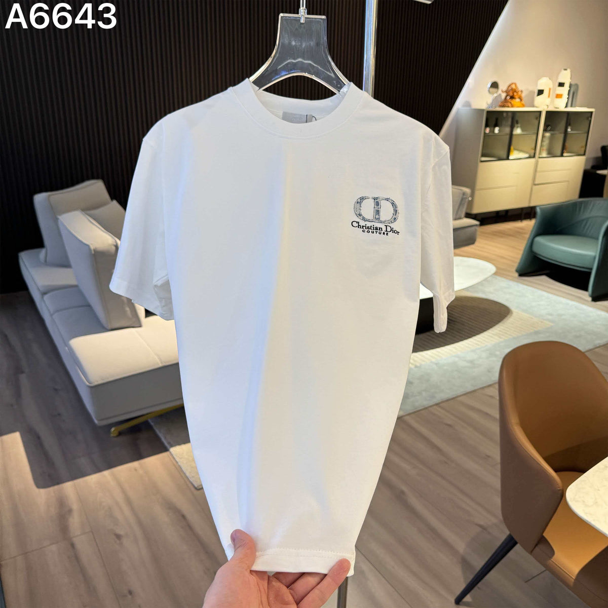 26ss new embroidery craft logo letter short sleeved shirt