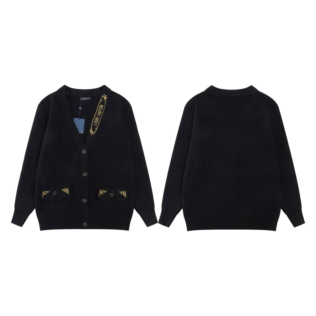 New embroidered logo wool knitted sweater sweater
