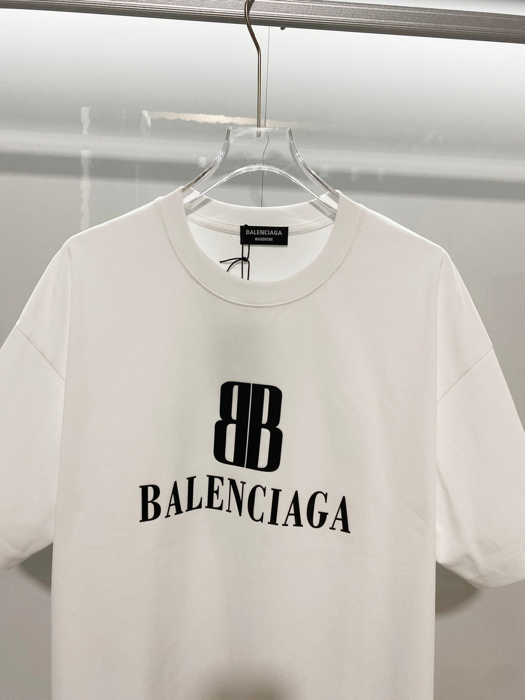 Double B 3D offset printed letter round neck T-shirt