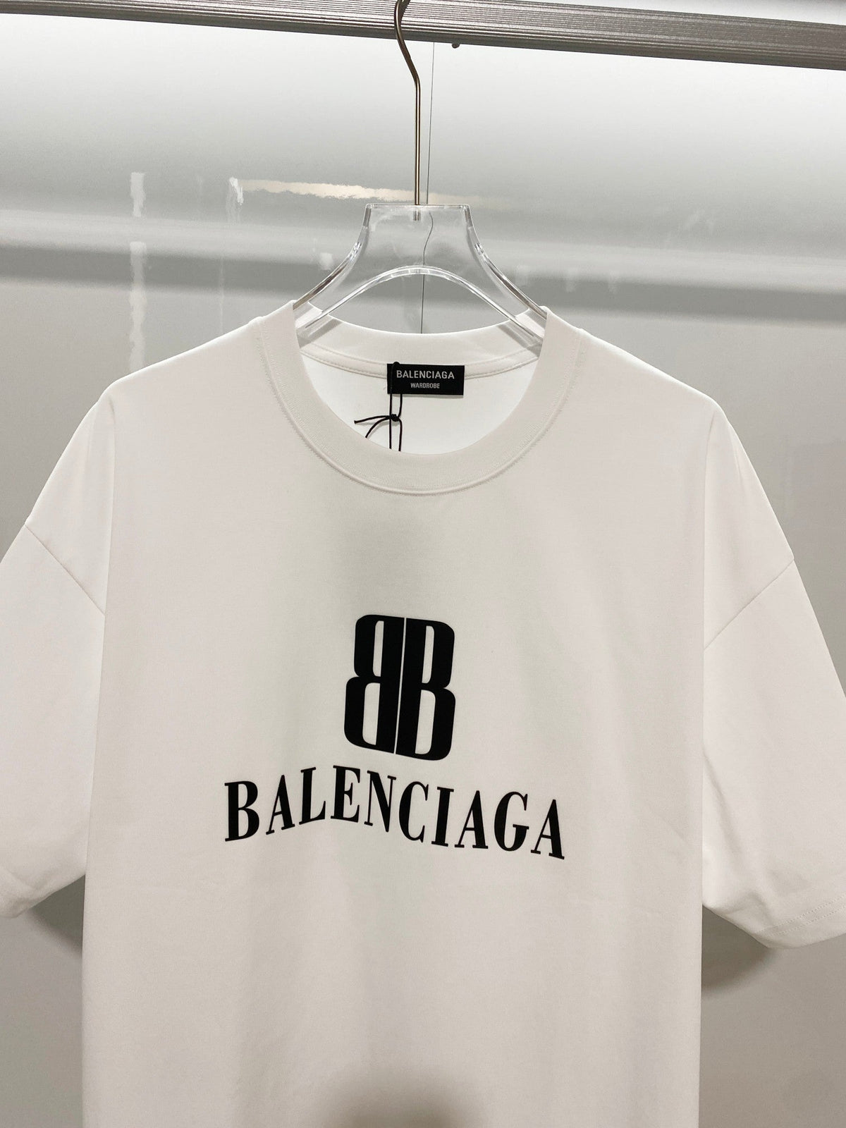 Double B 3D offset printed letter round neck T-shirt