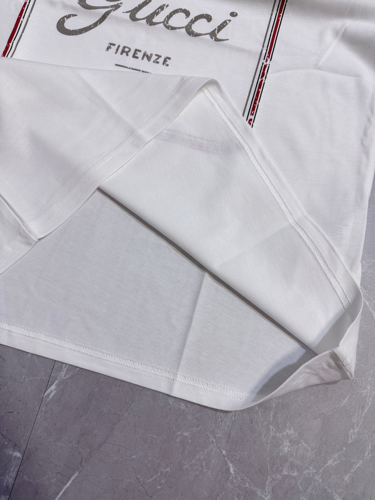 Carefully embellished collection logo printed T-shirt