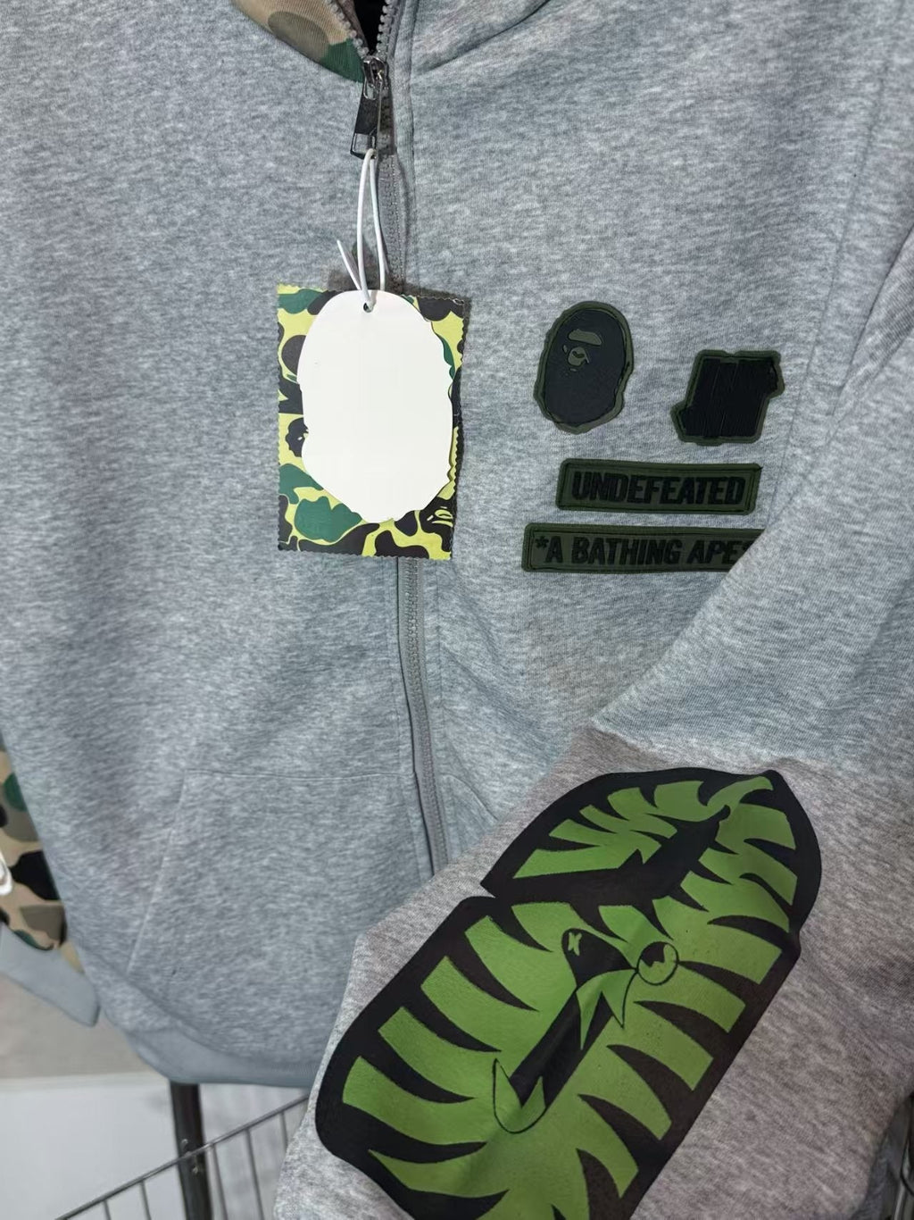 Smiling hooded zipper jacket