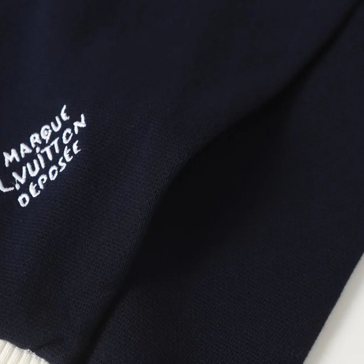 New striped contrasting stand up collar sweater