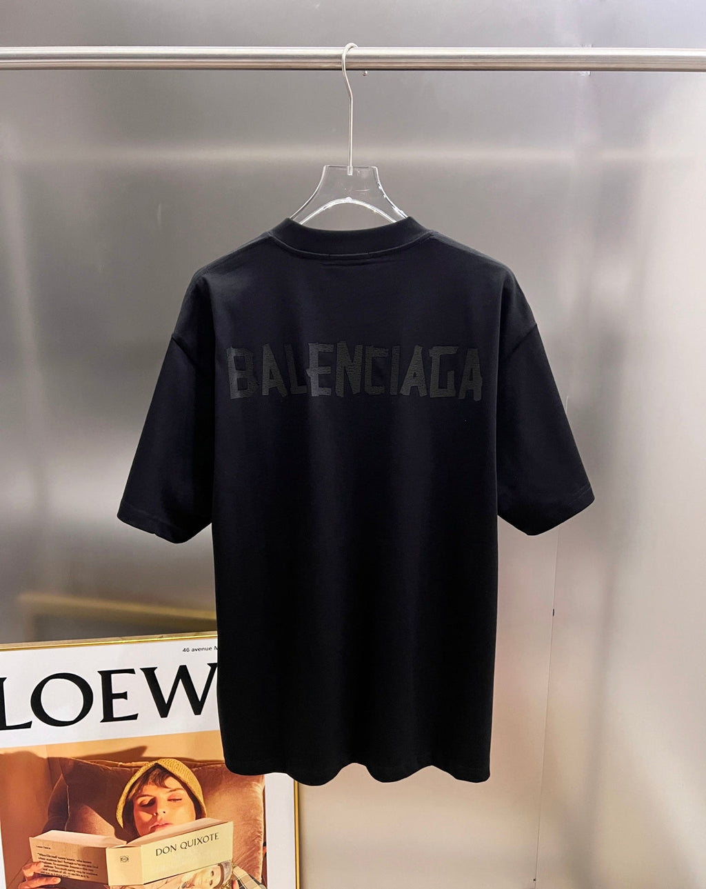 Customized double yarn plain cotton short sleeved T-shirt
