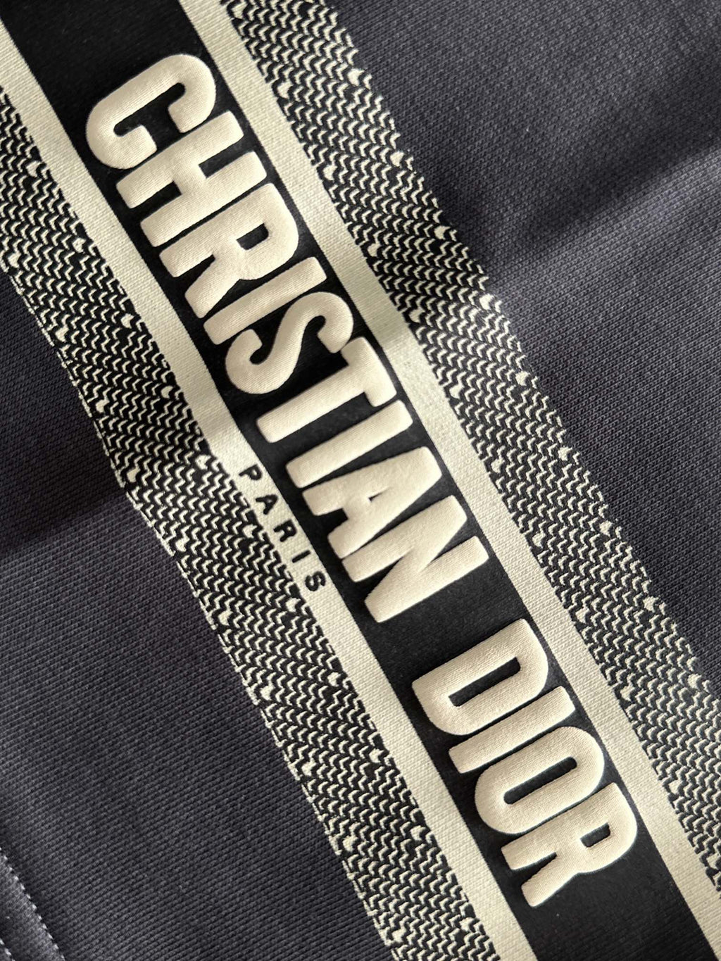 Plush striped letter casual shorts