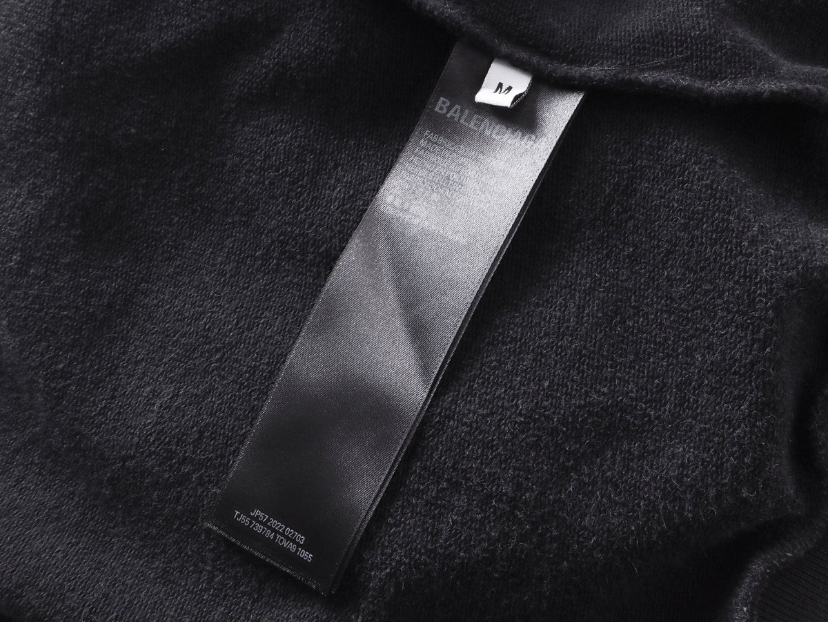Two tone fuzzy printed washed water used hooded sweatshirt