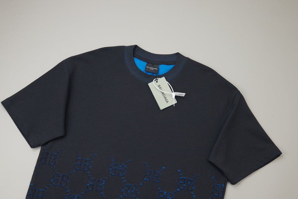 Classic logo burned jacquard short sleeved shirt