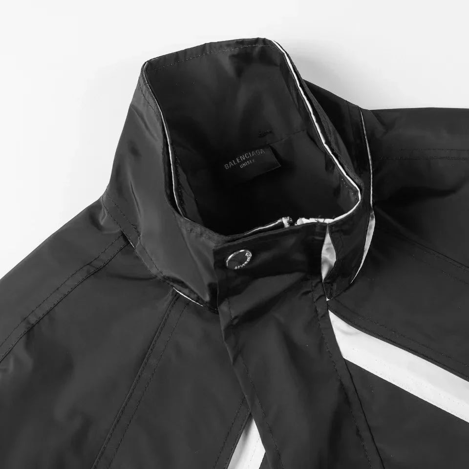 Flame Embroidered Windbreaker Jacket