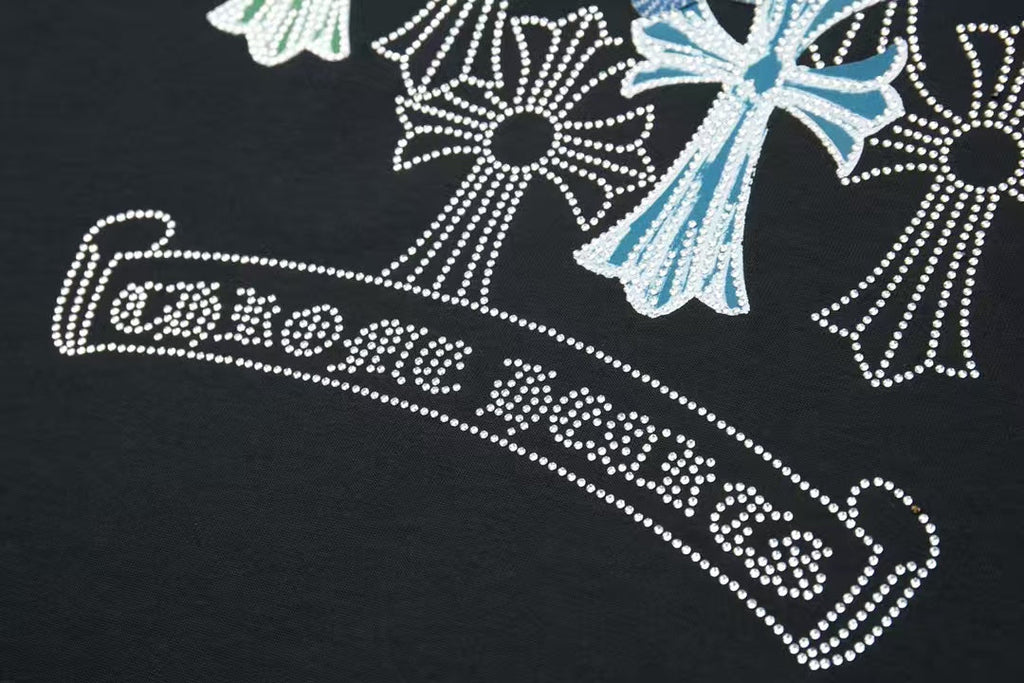 New rhinestone short sleeves