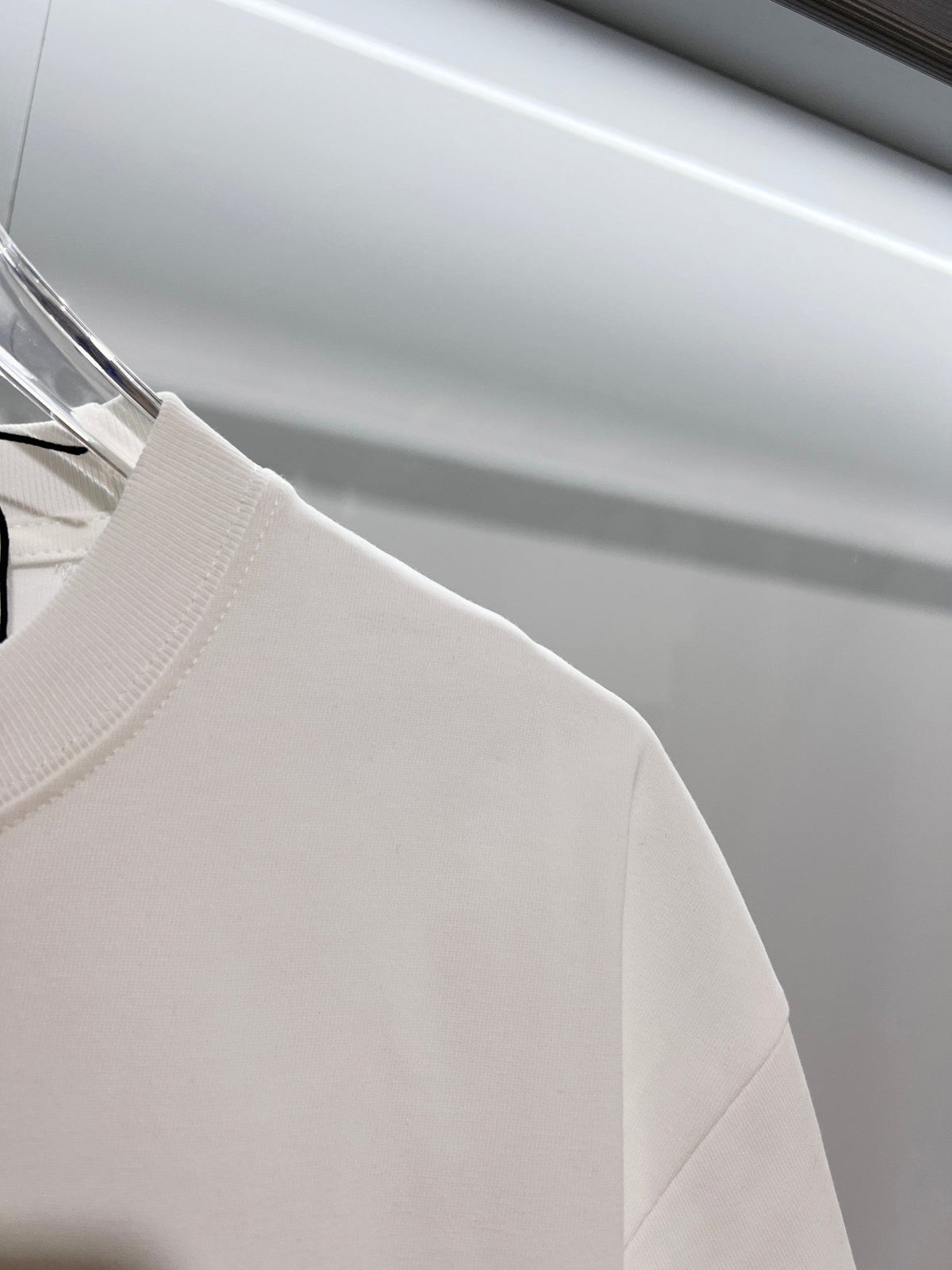 3D raised printed letter round neck T-shirt