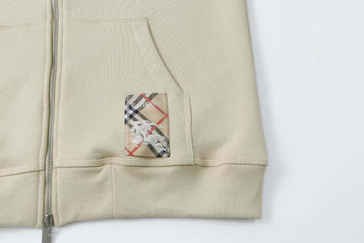 Cloth covered hooded jacket