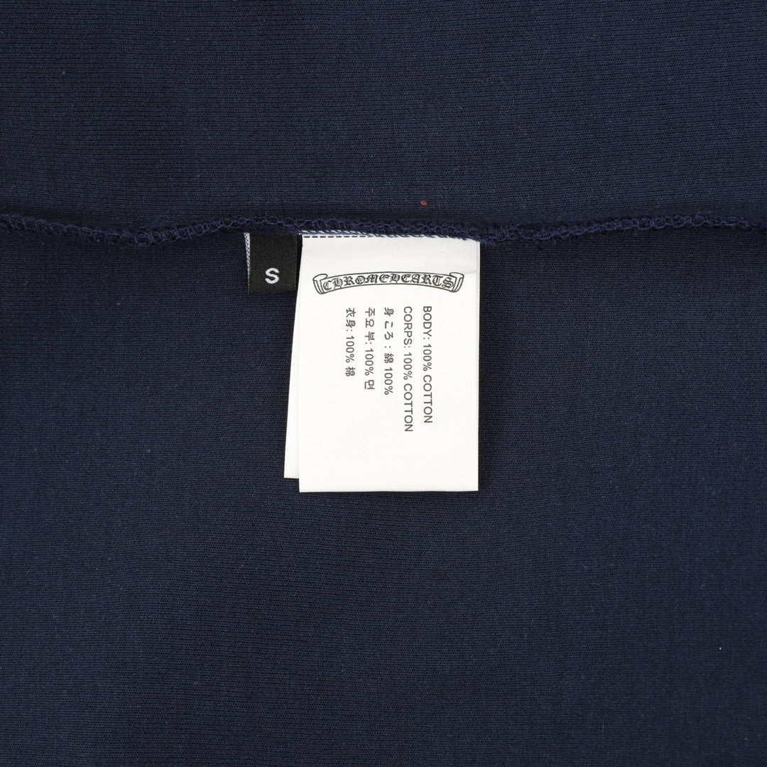 Horseshoe embroidery lapel long sleeved polo shirt