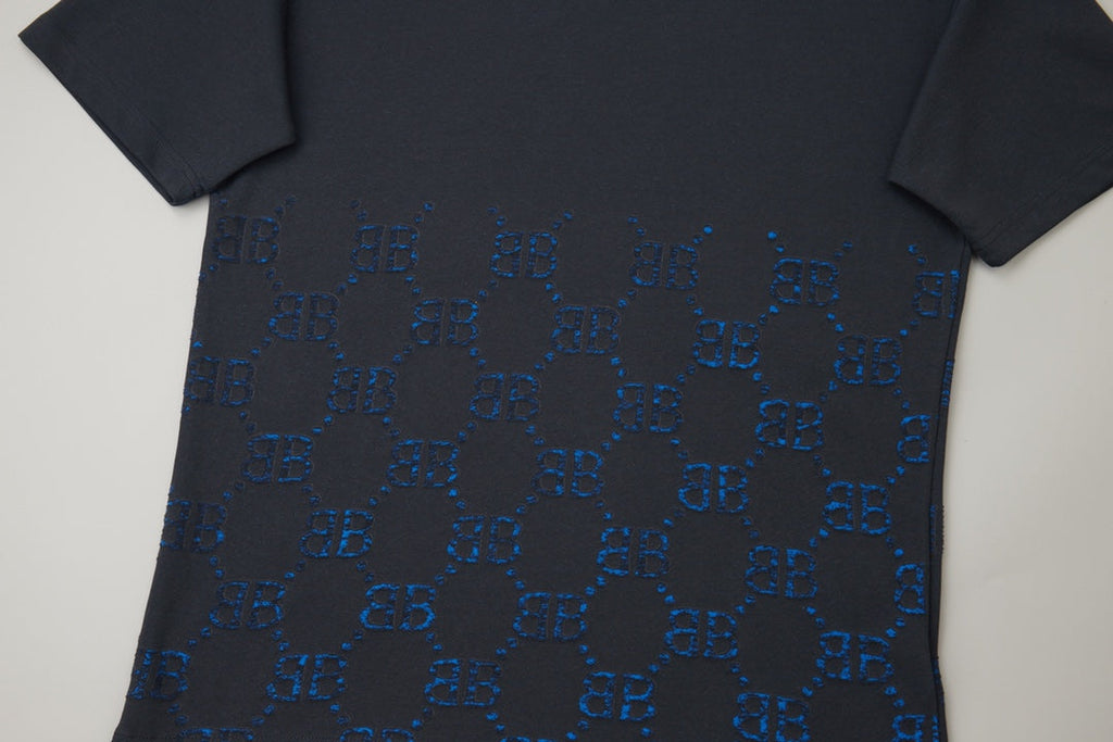Classic logo burned jacquard short sleeved shirt