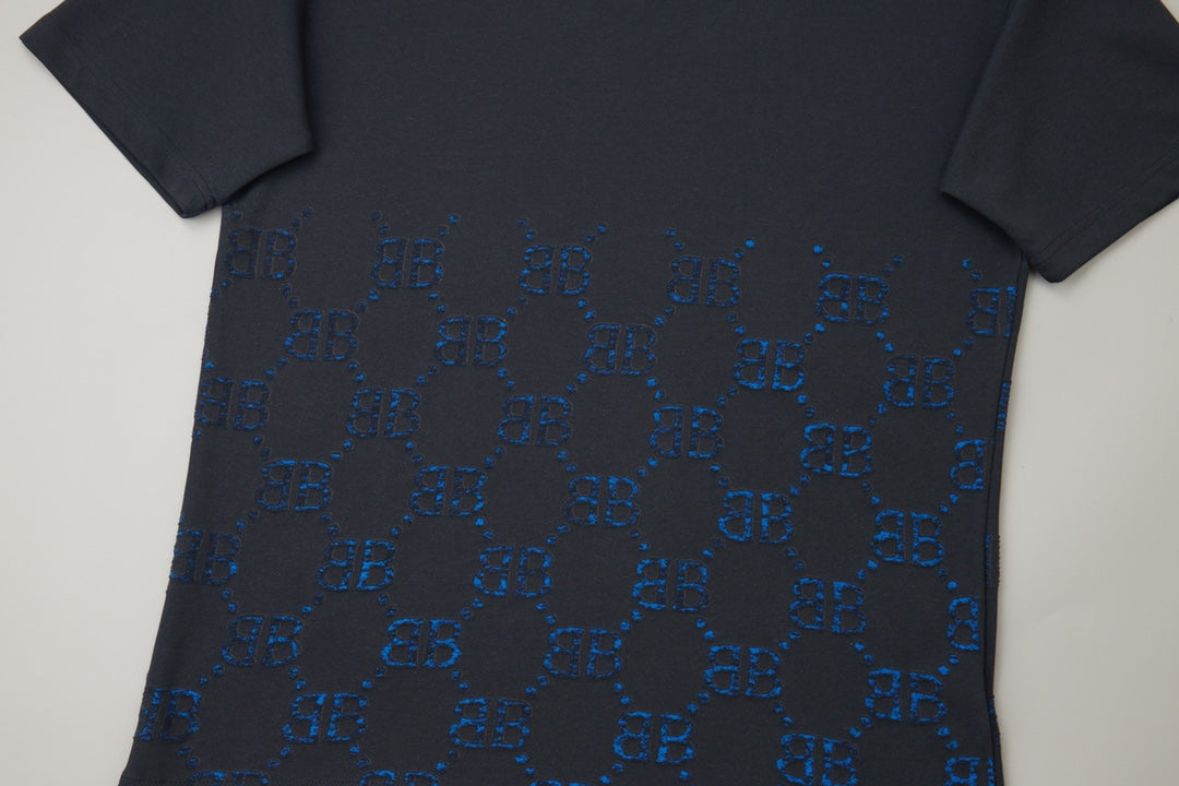 Classic logo burned jacquard short sleeved shirt