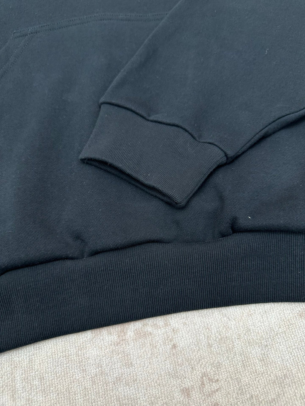 Embroidered Hoodie with Falling Shoulders
