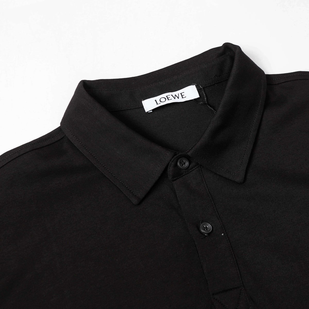 Brown Black Embroidered Polo