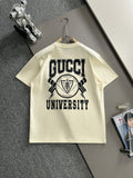 Back plush letter logo short sleeved t-shirt
