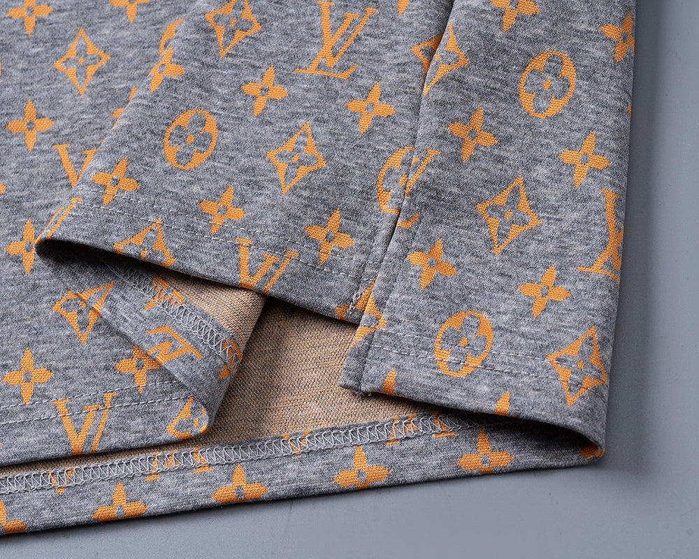 Knitted jacquard fabric lapel T-shirt