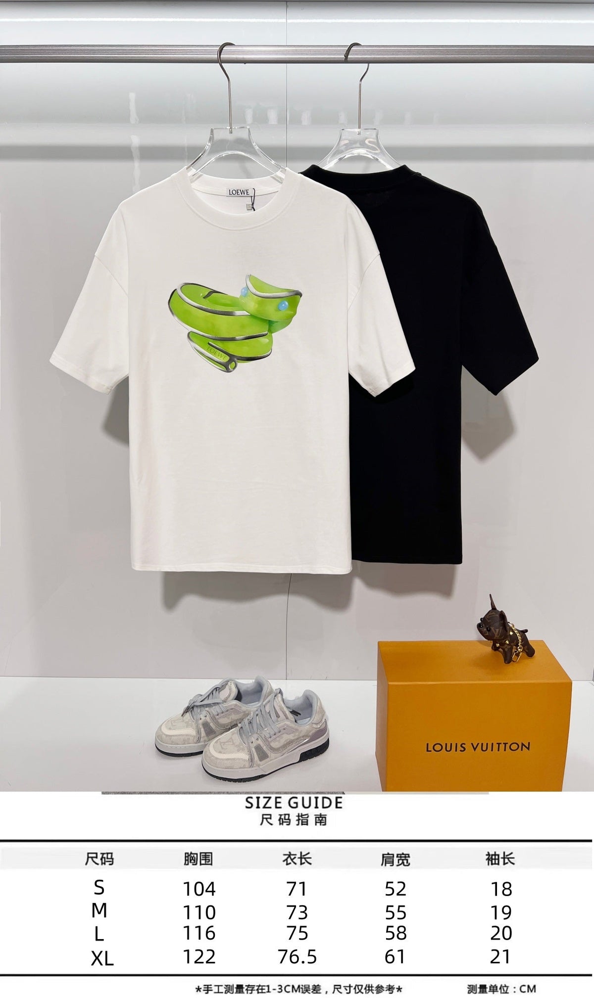 Jelly offset letter round neck T-shirt