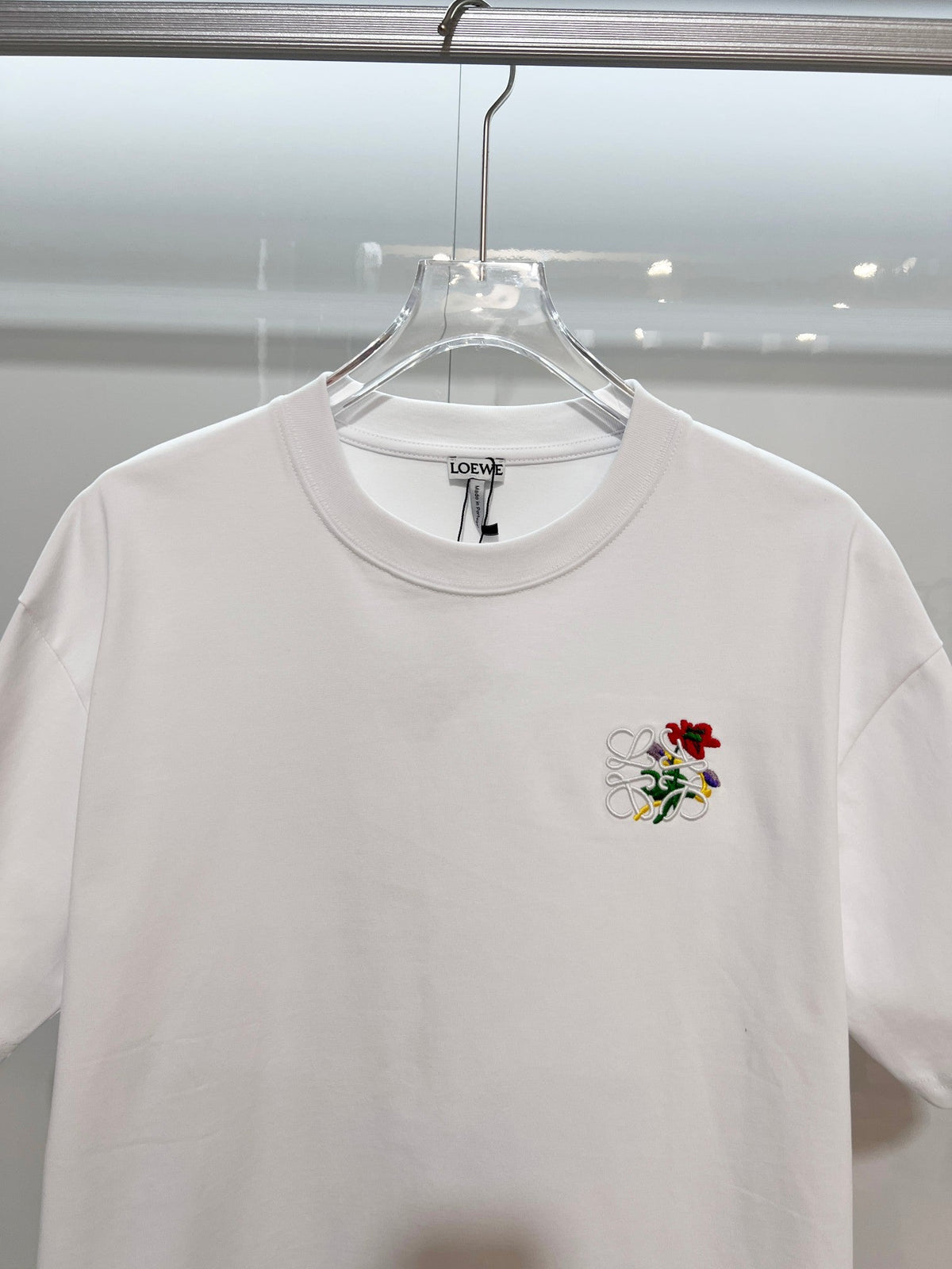 New Embroidered Rose Letter Short Sleeve