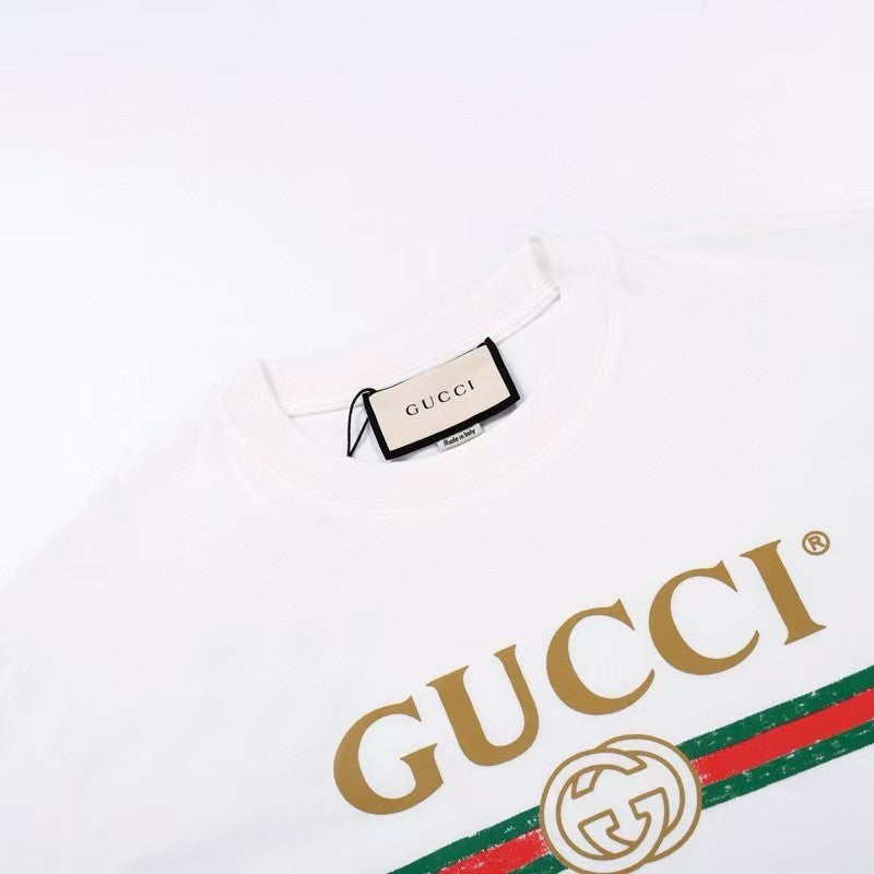 Early spring printed letter short sleeved shirt