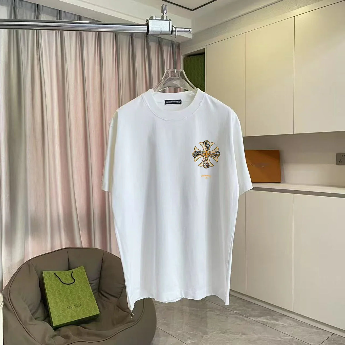 New Cross printed short sleeved T-shir