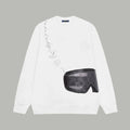 Printed looped long sleeved hoodie