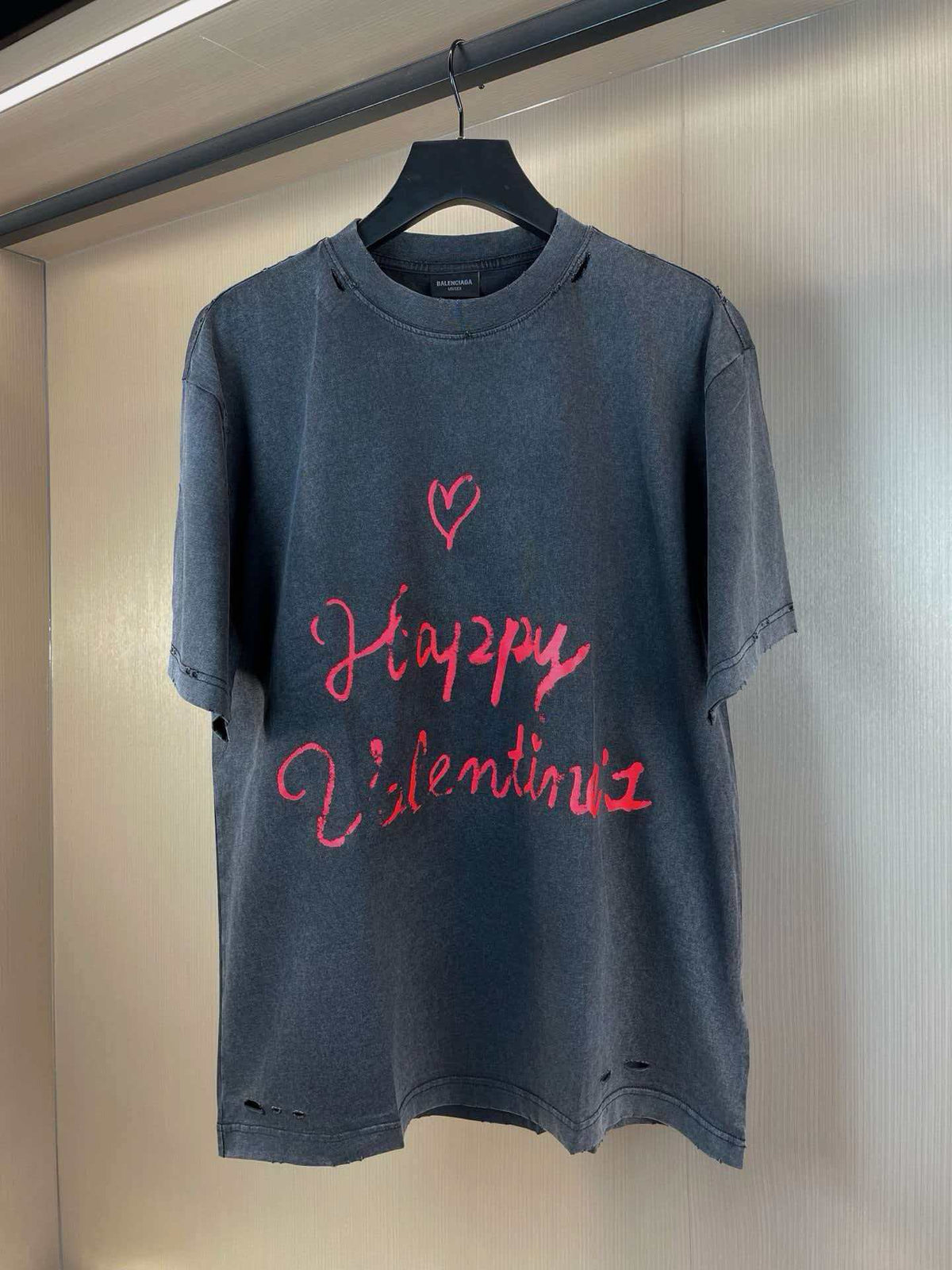 Valentine's Day Hay Love Printed Short Sleeves